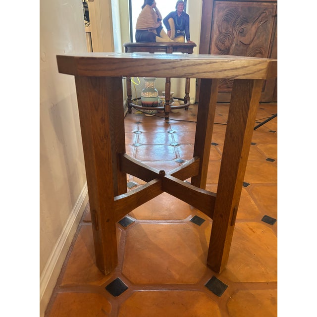 2000 - 2009 Vintage Gustav Stickley Side Tile Plant Table 2003 For Sale - Image 5 of 11