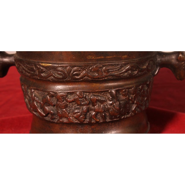 Antique Bronze Mortar, 1574 For Sale - Image 11 of 15