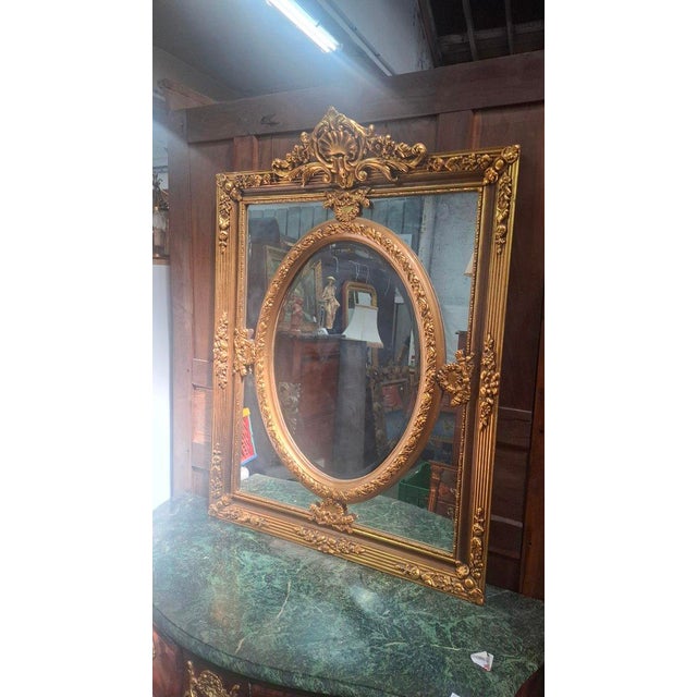 Vintage Louis XV Style Mirror in Plaster, 1970 For Sale - Image 6 of 8