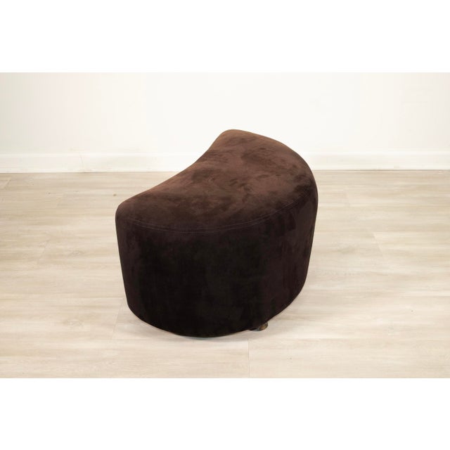 Dark Brown Vladimir Kagan Modern Swivel Nautilus Lounge Chair With Ottoman For Sale In Detroit - Image 6 of 9