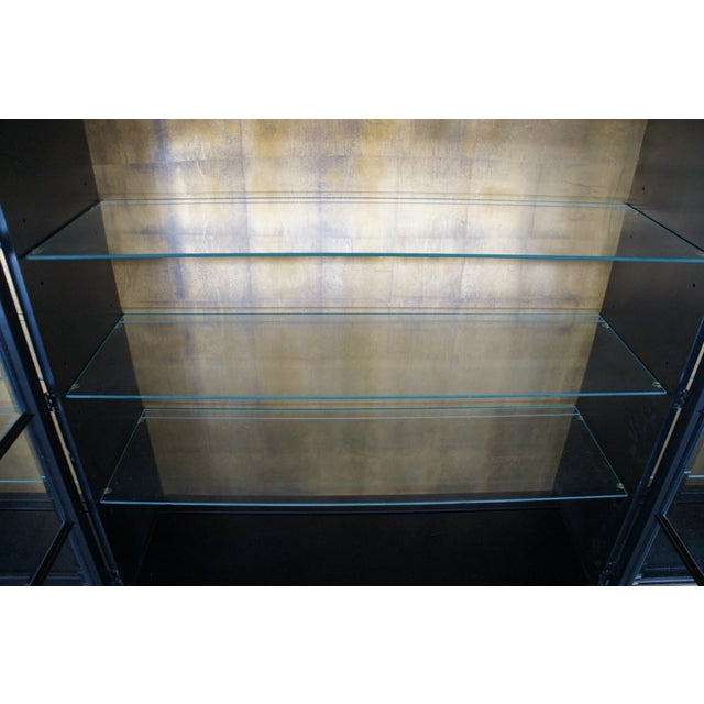 Mid 20th Century Mid 20th Century Union National Lacquered Chinoiserie Breakfront China Display Curio Cabinet 90", Attributed For Sale - Image 5 of 18