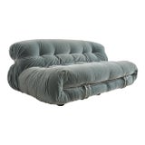 Cassina Soriana Mohair Sofa Designed by Afra and Tobia Scarpa For Sale