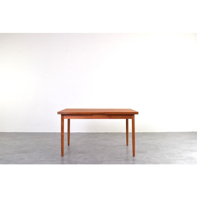 This Danish table from the 1960s is a perfect example of Scandinavian design, where aesthetics stem from simple form and...