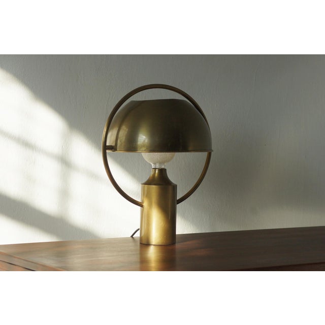 1970s Brass Table Lamp from Florian Schulz, 1970s For Sale - Image 5 of 9