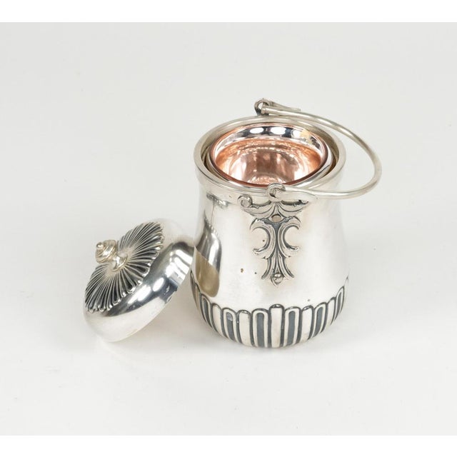 Mid-Century Steel Ice Bucket attributed to Aldo Tura for Macabo, Italy, 1960s For Sale - Image 4 of 15