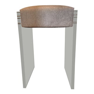Zentique Acrylic & Hide Counter Stool For Sale