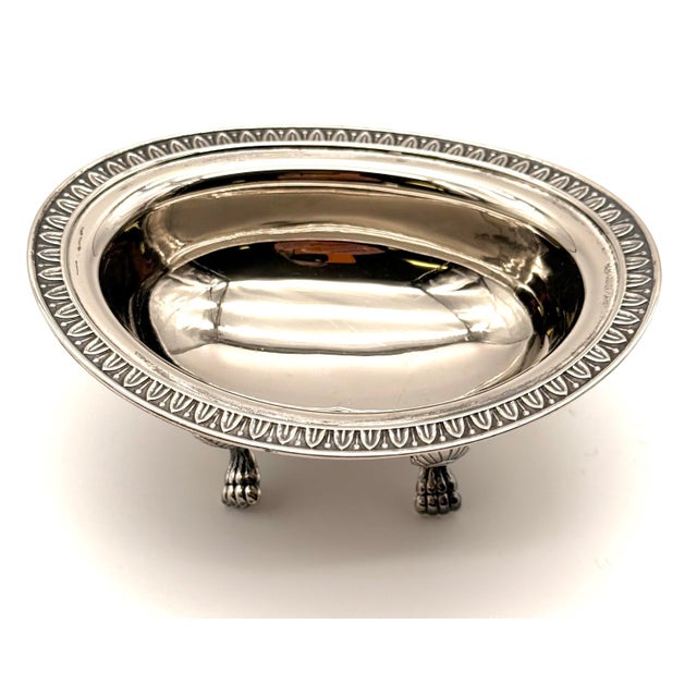 European Silver Plate Serving Bowl Trinket Dish For Sale - Image 10 of 11
