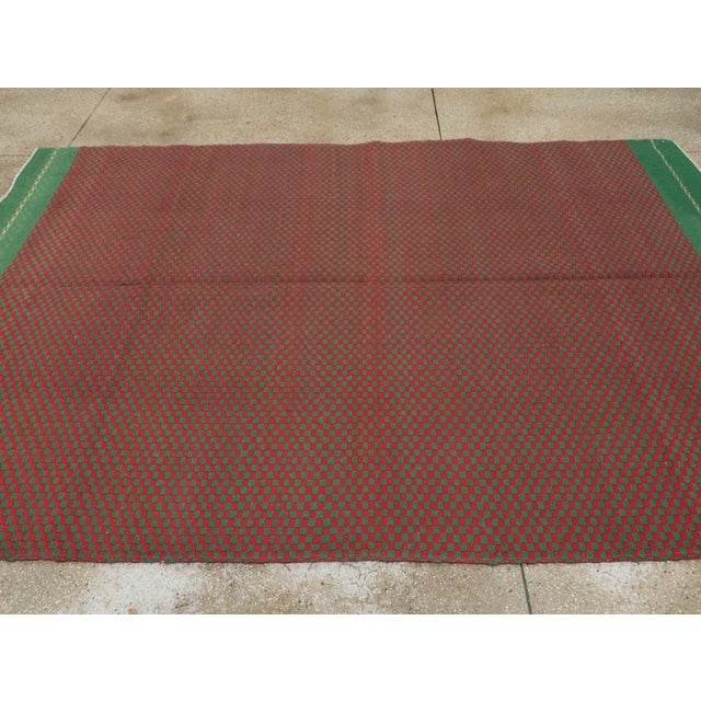 Mid 20th Century Galerie Shabab Collection Mid-20th Century, Handmade Turkish Flatweave Kilim Accent Rug For Sale - Image 5 of 9