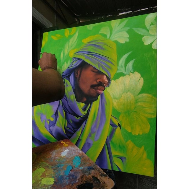 2020s Sanctuary I, Oil on Canvas, 2024, Franklin Ifeanyi Igwenagu For Sale - Image 5 of 7