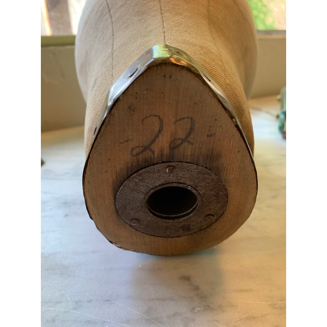 Vintage Mannequin Head Canvas Millinery Hat Shop Display For Sale - Image 9 of 10