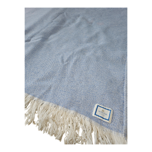 Matouk Cotton Finged Blanket Throw Pale Pink 60”x54” Cotton