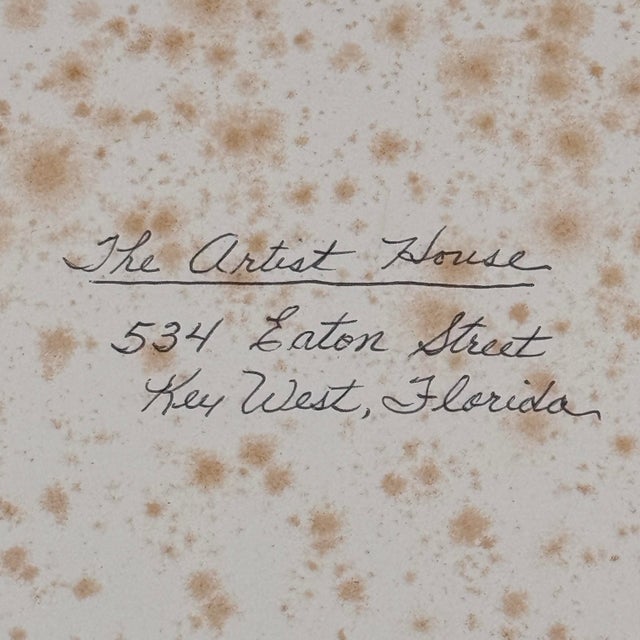 The Artist House, Key West Original Pen & Ink Drawing Signed 2001 For Sale - Image 11 of 12
