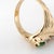 Metal Erte Peacock Rayonnement Ring LTD Edition Emerald Diamond Vintage 14k Gold, Size 7.5 For Sale - Image 7 of 8
