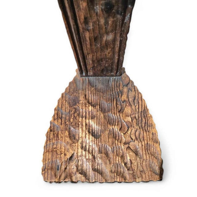 Brutalist Brutalist Rustic Hall Chair in Wood For Sale - Image 3 of 10