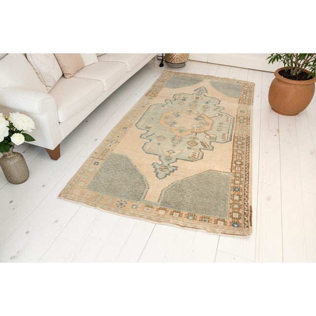 Textile Mid 20th Century Oushak Anatolian Wool Carpet For Sale - Image 7 of 10