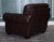 Large Brown Leather Armchairs, Set of 2 For Sale - Image 11 of 18