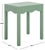 Contemporary Litith Square Wave Accent Table in Sage For Sale - Image 3 of 8