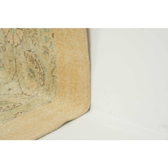 1970s Vintage Turkish Handmade Wool Cotton Beige Area Rug For Sale - Image 9 of 12