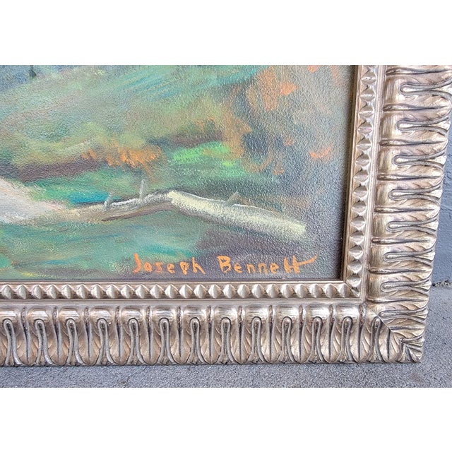 Large-Scale California mountain landscape painting by San Francisco, California artist Joseph Hastings Bennett...