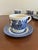 Vintage Churchill England Blue & White Transferware Cups and Saucers – Set of 4 For Sale In Oklahoma City - Image 6 of 12