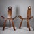 Mid-Century Modern Brutalist Tripod Chairs with Hand Carved Details, 1950s, Set of 2 For Sale - Image 17 of 17
