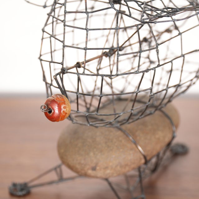 1970s 1970s Vintage Joe Police Kinetic Wire Sculpture Hen For Sale - Image 5 of 8