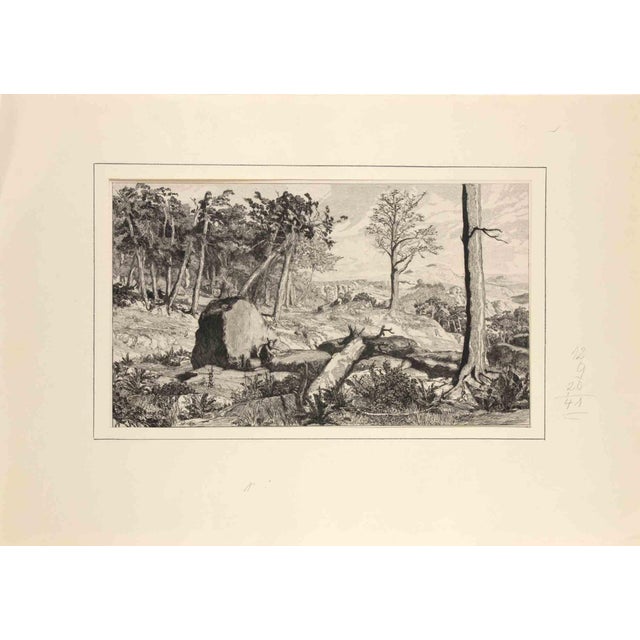 Max Klinger, Opus IV, Simplicius in der Waldeinode, Etching, 1881 For Sale