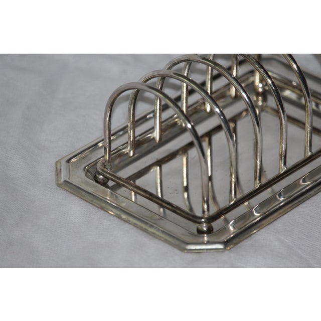Silver Toast Rack with Tray, 1950s For Sale - Image 9 of 17