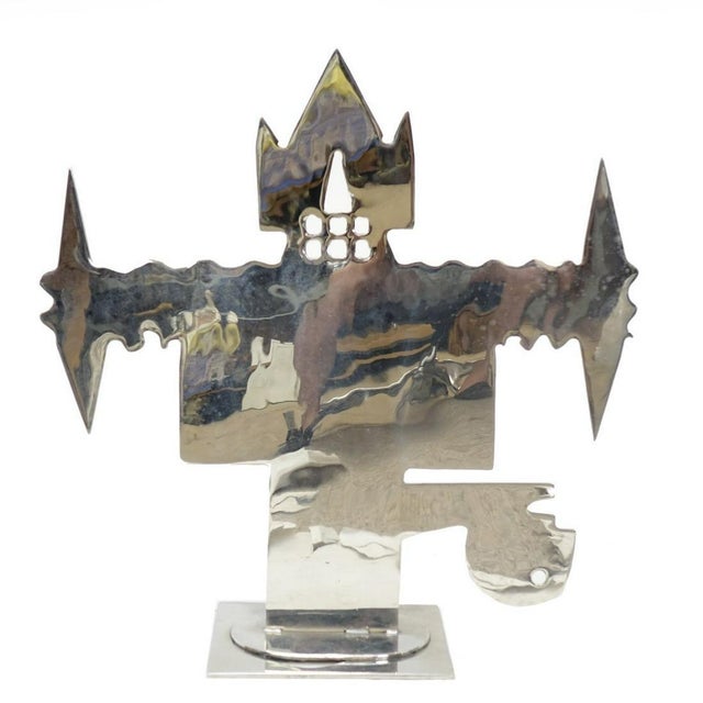 Jack Schuyler (1912-2002) Polished Metal Sculpture "Abstract Figural Composition" Hand signed and Dated 1982. Measures 27"...