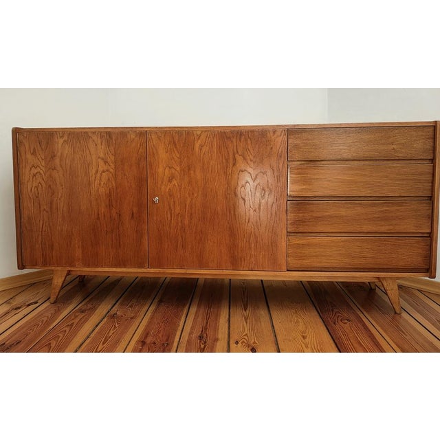 Czechoslovakian Sideboard by J. Jiroutek for Interier Praha, 1960s For Sale - Image 3 of 15