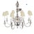 Traditional Vintage Colonial Style Silver Eight Arm Chandelier For Sale - Image 3 of 3