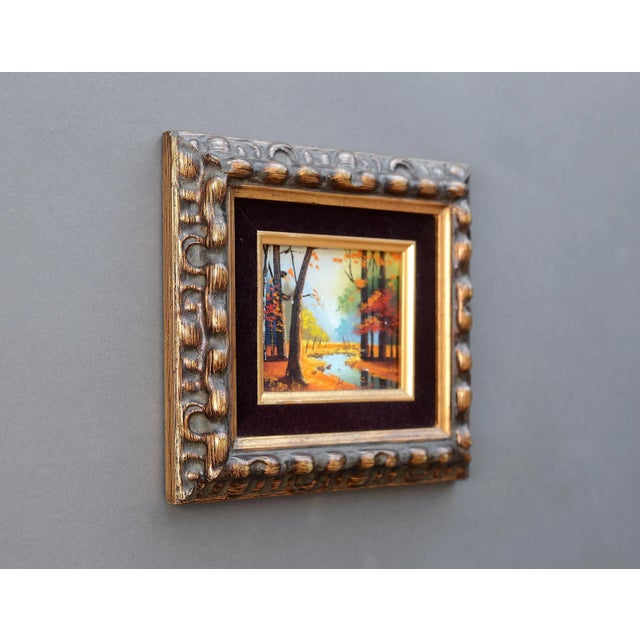 Traditional 1960s Miniature Landscape Oil Painting by Beaumont, Framed For Sale - Image 3 of 7