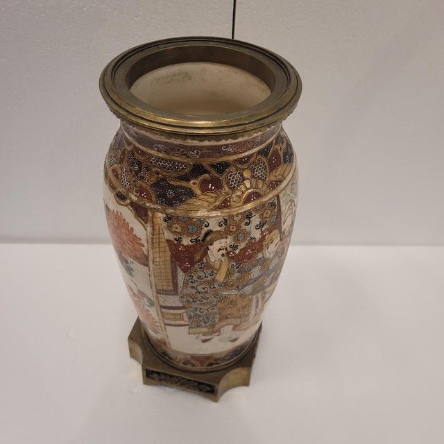 Japanese Vase with Ormolu and Satsuma Porcelain, 1880 For Sale - Image 15 of 17