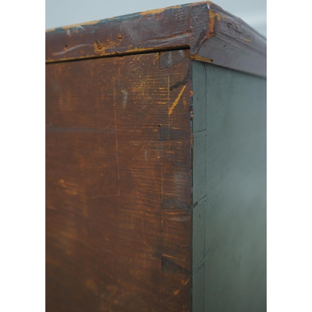 Antique Bench Made Pennsylvania Dutch Painted Large Blanket Chest For Sale - Image 17 of 18