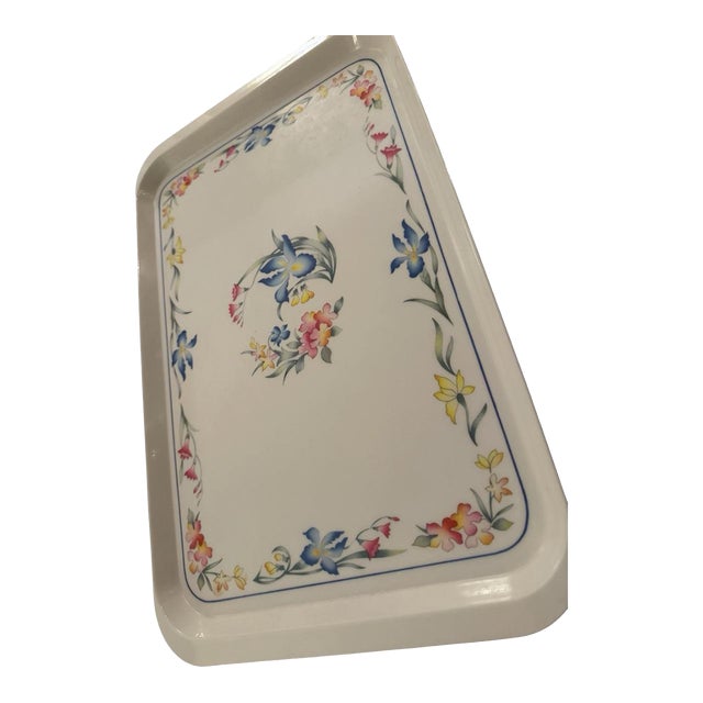 Villeroy & Boch Riviera Melamine Serving Tray - Made in Italy - Iris Floral - Mid 20th Century For Sale