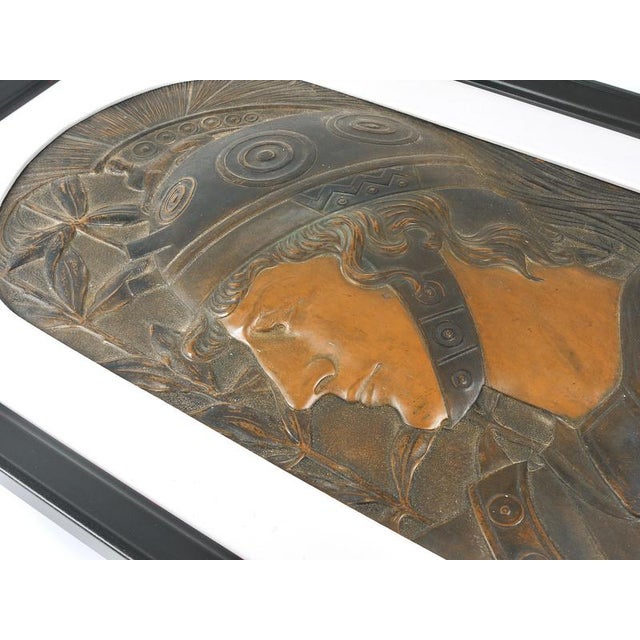 Vienna Secession Art Nouveau Spartans Relief Panels attributed to Georg Klimt, 1900, Set of 2 For Sale - Image 14 of 18