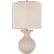 Albie Small Desk Lamp in Blush with Cream Linen Shade Designer: kate spade new york Height: 25.25" Shade Detail: 13.75" x...