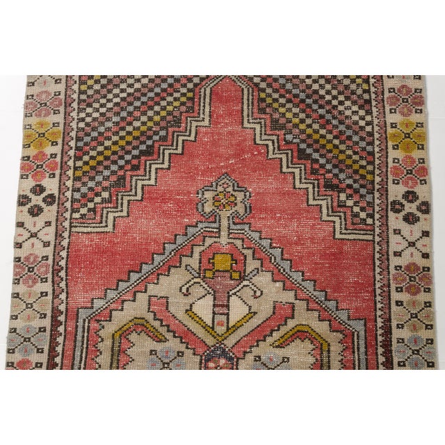 Vintage Handknotted Floral Oushak Rug For Sale - Image 6 of 8