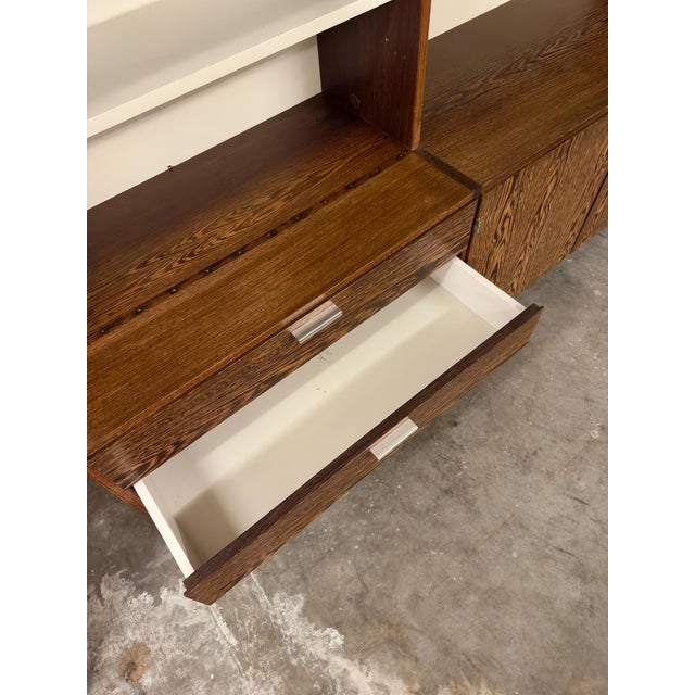 Vintage Free-Standing Made-to-Measure Wall Unit in Wengé Wood by Cees Braakman for Pastoe, 1960s For Sale - Image 9 of 14