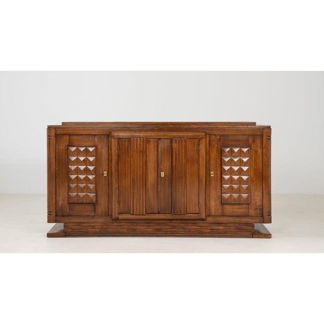 19th Century France Art Deco Tan Wood Credenzas & Sideboards For Sale - Image 10 of 11