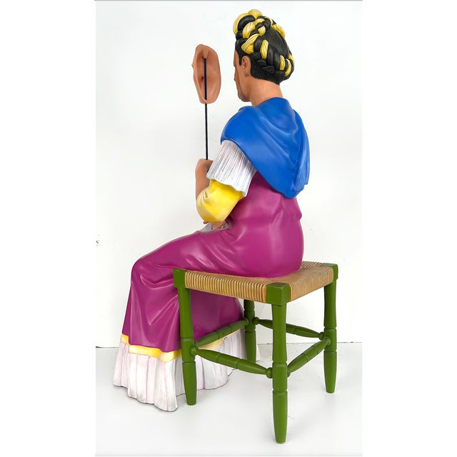 Mexican 1990s Sergio Bustamante 'Homenage a Frida Kahlo', Rare Life-Size Sculpture 15/25 For Sale - Image 3 of 17