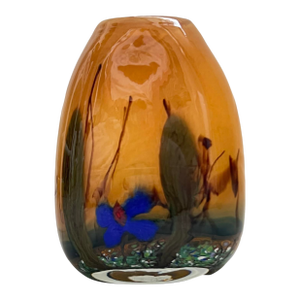 Vintage Mihai Topescu Large Signed Art Glass Vase, a Masterpiece of Contemporary Romanian Glass Art