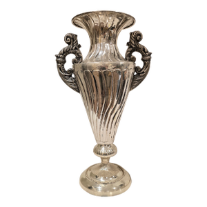 Elegant French-Style Silver-Plated Vase