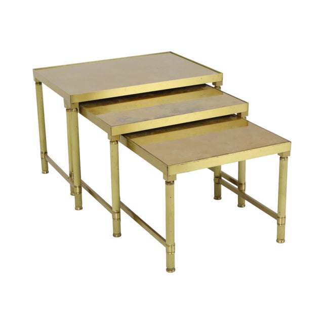 Vintage Nesting Tables in Brass and Copper, 1950s, Set of 3 For Sale - Image 13 of 13