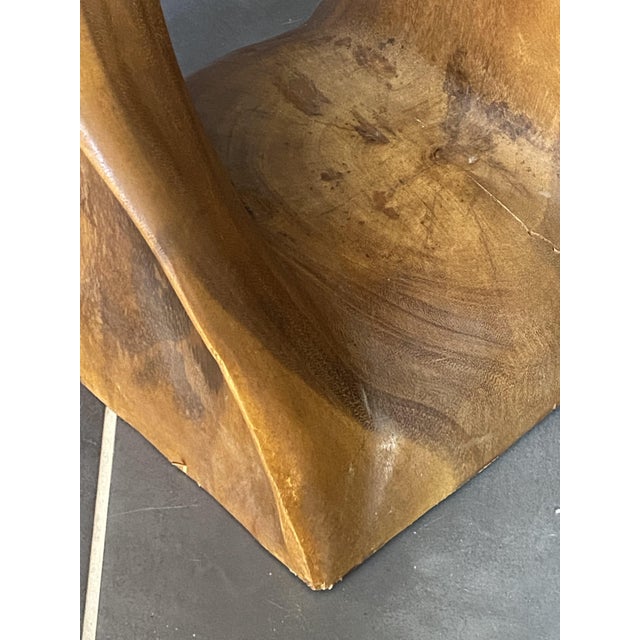 Wood N1 Stool in Raw Walnut Wood, 1970 For Sale - Image 7 of 17