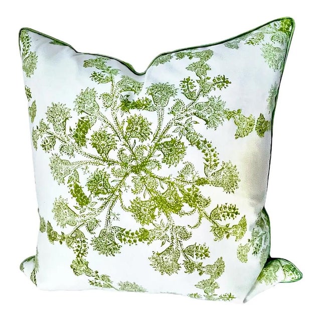 Abstract Pair of Vintage Dandelion Print Pillows For Sale - Image 3 of 7