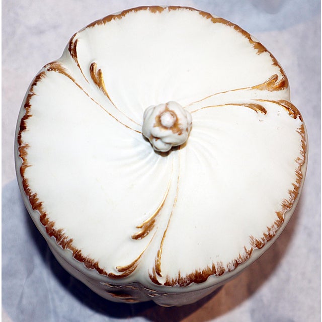 Late 19th Century Limoges Bisque Glazed Cookie Ginger Jar For Sale - Image 4 of 7