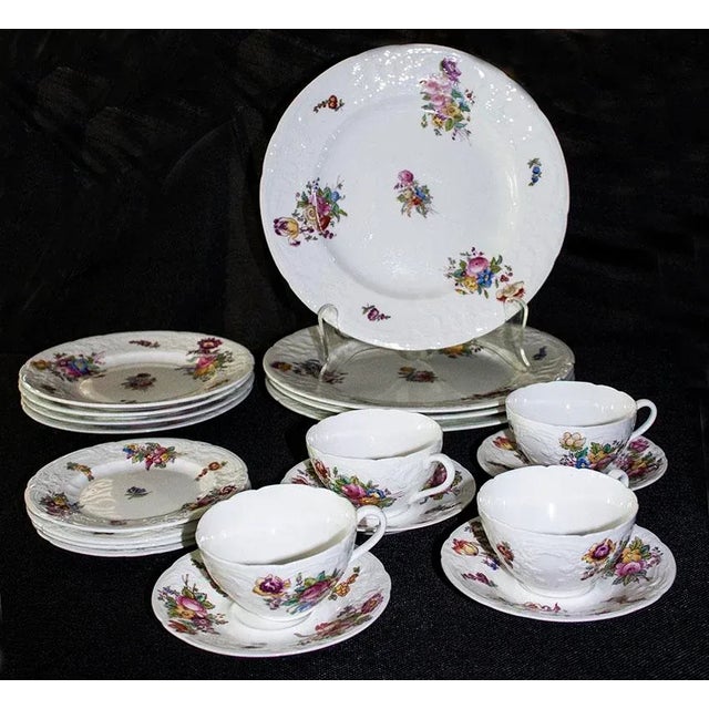 1920s Coalport Sevres Group English Porcelain China - Set of 16 For Sale - Image 9 of 9