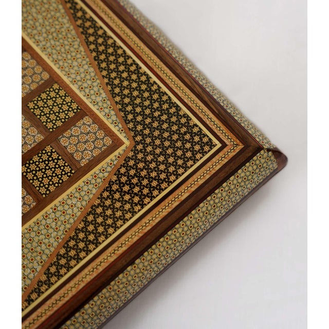 2020s Khatam Marquetry Chess & Backgammon Set, Gold Geometric Inlay, One-of-One For Sale - Image 5 of 7