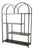 1970s Chrome Glass Brass Etagere Mixed Metal Glam Display Shelf Baughman For Sale